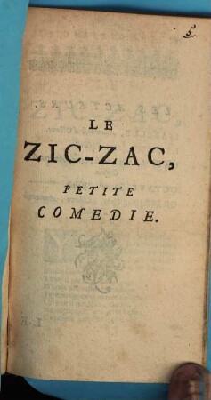 Le Zic-Zac : Petite Comedie