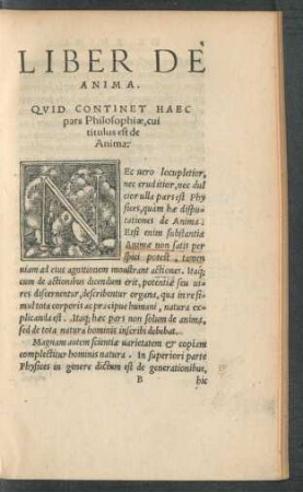 Liber De Anima.