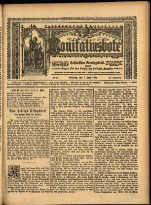 Erste Ausgabe vom Sonntag, den 07. Juni 1908.