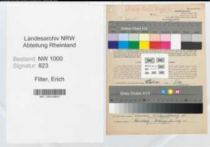 Entnazifizierung Erich Filter, geb. 27.02.1898 (Lackierer)