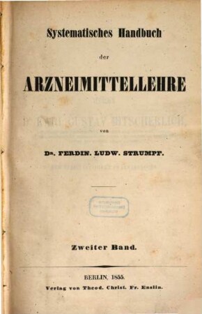 Systematisches Handbuch der Arzneimittellehre, 2