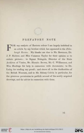 Prefatory Note