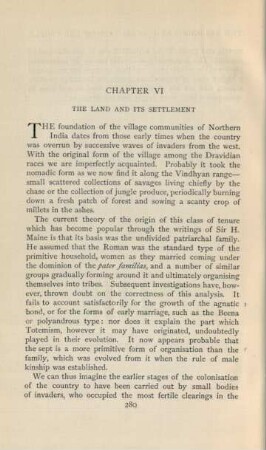 Chapter VI The land and its settlement