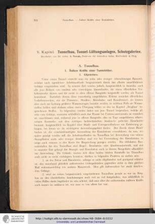 Tunnelbau, Tunnel-Lüftungsanlagen, Schutzgalerien