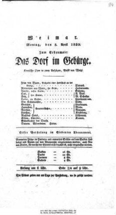 Das Dorf im Gebürge