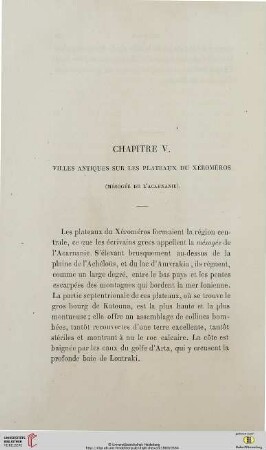 Chapitre V: Villes antiques sur les plateau du Xéroméros