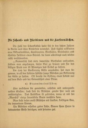 Die Schank- und Bierdirnen und die Harfenmädchen