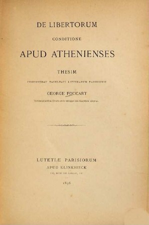 De libertorum conditione apud Atheniensis