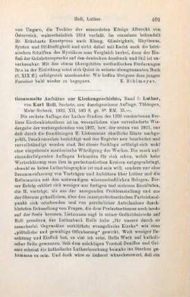 401-402 [Rezension] Holl, Karl, Luther