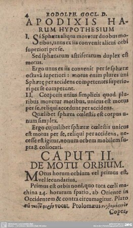 CAPUT II. DE MOTU ORBIUM.