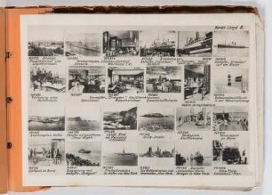 Albumblatt 8 mit Angebotsserie "Reisen des Norddeutschen Lloyd-Bremen. Eine Reise nach den Vereinigten Staaten"