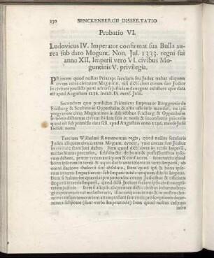 Probatio VI.