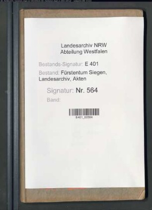 Neuere Abschriften der Verhandlungen über die Landscheidung bzw. Grenzen zwischen dem kurkölnischen Amt Bilstein und dem nassauischen Amt Siegen