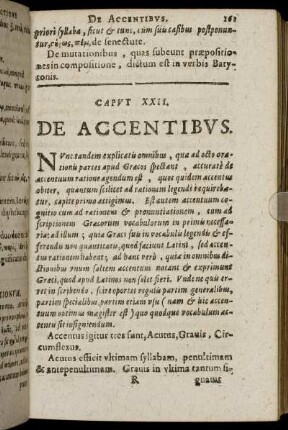 Caput XXII. De Accentibus.