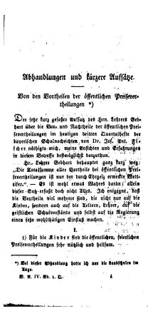 Von den Vortheilen der öffentlichen Preisevertheilungen