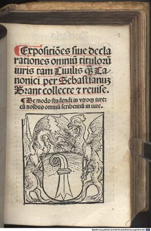 Expositio[n]es siue declarationes omniu[m] tituloru[m] iuris tam Ciuilis q[uam] Canonici