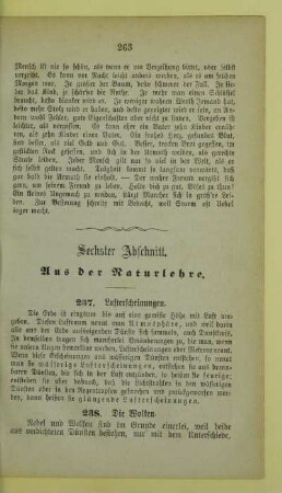 Sechster Abschnitt. Aus der Naturlehre