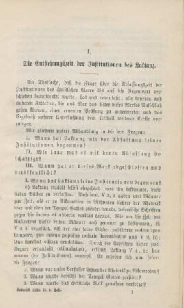 1-23 Die Entstehungszeit der Institutionen des Laktanz