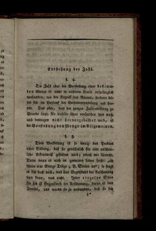 Entstehung und Zweck der Zahl.