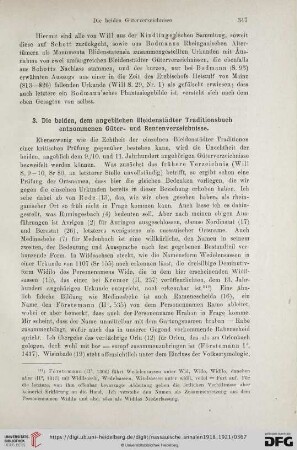 3. Die beiden, dem angeblichen Bleidenstädter Traditionsbuch entnommenen Güter- und Rentenverzeichnisse