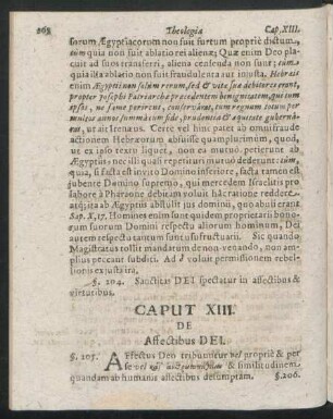 Caput XIII. De Affectibus Dei.