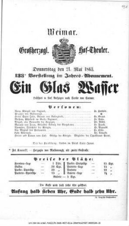 Ein Glas Wasser