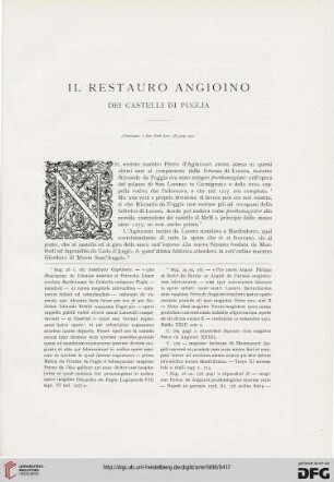 11: Il restauro angioino dei Castelli di Puglia