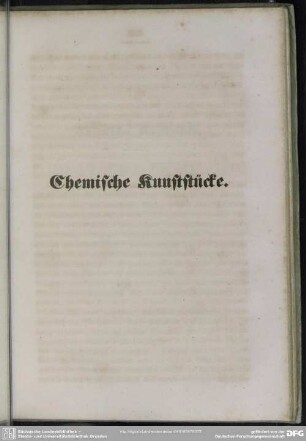 Chemische Kunststücke