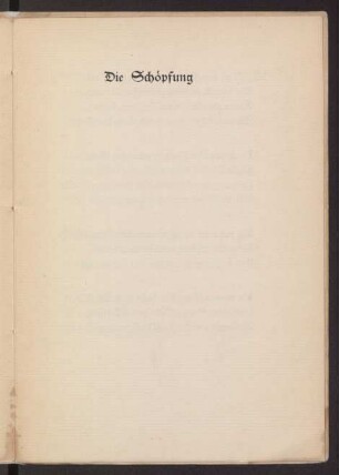 Die Schöpfung
