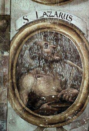 Medaillon mit der Darstellung des heiligen Lazarus