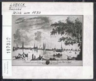 Lübeck: Stadtansicht um 1830