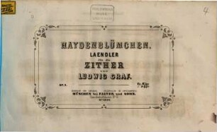 Haydenblümchen : Ländler für d. Zither ; op. 5