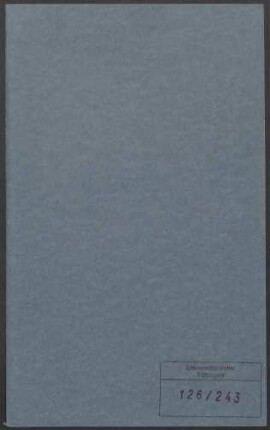 Hermann Hankel (1839-1873). Personalakte des Lehrkörpers : Akte betreffend Hermann Hankel, ordentlicher Professor für Mathematik