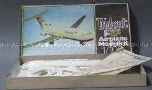 Flugzeug-Modellbaukasten für das englische Passagierflugzeug Trident