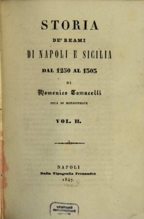 Storia de' reami di Napoli e Sicilia dal 1250 al 1303, 2