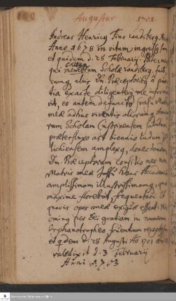 Lebenslauf von Andreas Heinrich Fino.