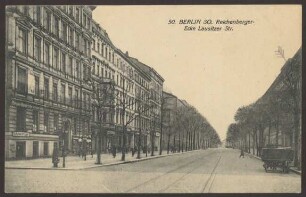 Ansichtskarte Reichenberger Straße, Ecke Lausitzer Straße