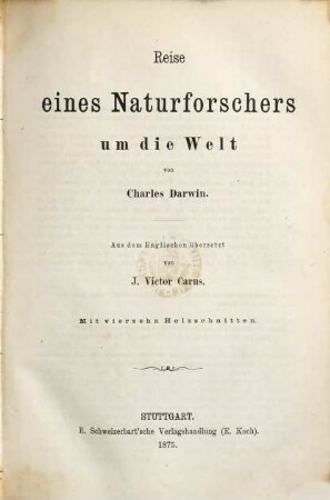 Reise eines Naturforschers um die Welt