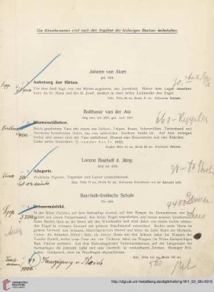 [Oelgemälde alter Meister aus Münchner und Hamburger Privatbesitz, aus österreichischem Adelsbesitz etc.] (Nr. 1-173)