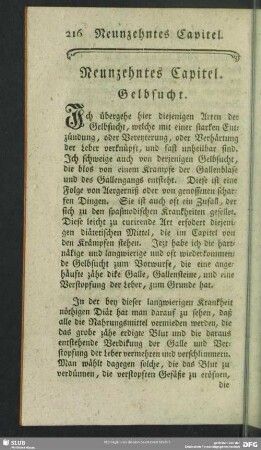 Neunzehntes Capitel. Gelbsucht