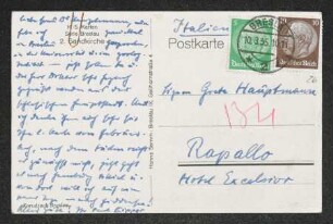 Brief von Paul Eipper an Gerhart Hauptmann