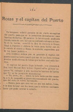 Rosas y el capitán del Puerto