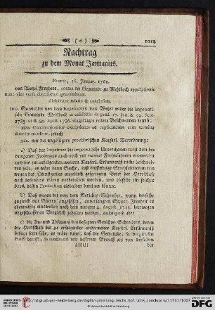 [Nachträge zu den einzelnen Monaten]
