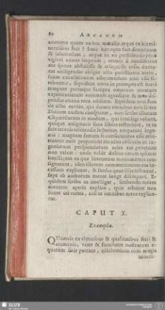 Caput X. Exempla
