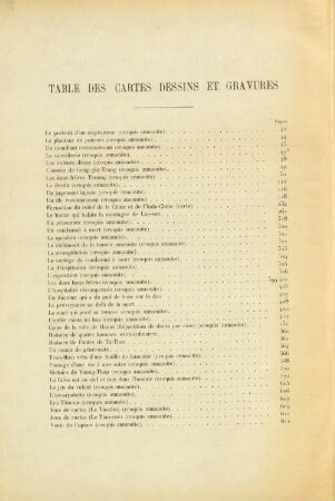 Table des cartes dessins et gravures