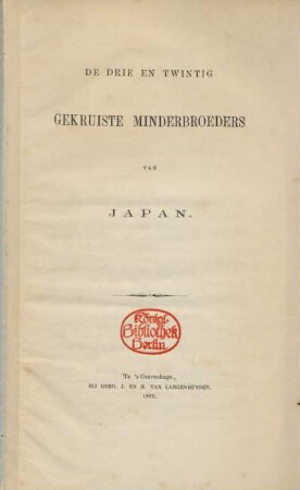 De drie en twintig gekruiste minderbroeders van Japan