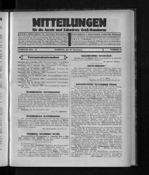 Jahrgang 1929, Hamburg, den 29. September, Nummer 39