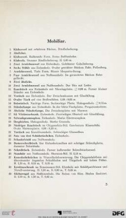 Mobiliar (Nr. 1-82)