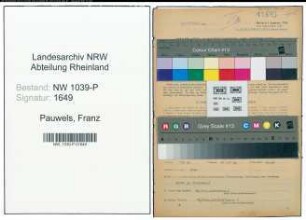 Entnazifizierung Franz Pauwels , geb. 08.03.1916 (Postfacharbeiter)