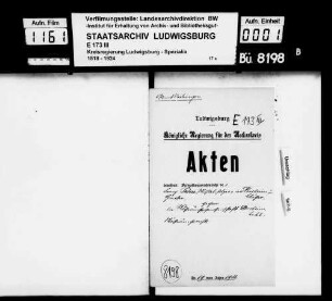Mühlenbesitzer Franz Setzer in Horrheim und Genossen gegen die Wässerungsgenossenschaft Horrheim (Wässerungsrecht)